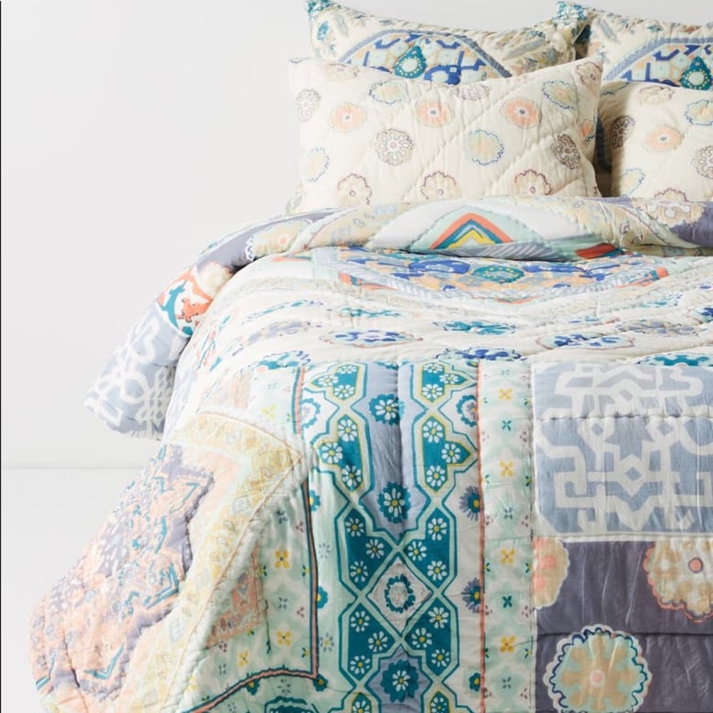 Anthropologie Ponsonby Reversible Quilt
